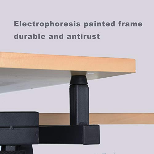 DXXWANG Height Adjustable Drafting Table Tiltable Tabletop Drawing Table Desk with Stool