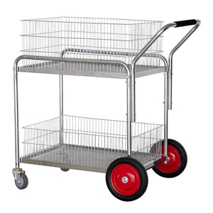 Hymula Heavy Duty Rolling Utility Cart - 250 Lb Capacity - Chrome - Multi-Purpose with Wheels