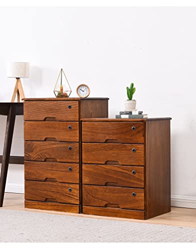 zyywx Solid Wood 4-Layer File Cabinet with Lockers and Wheels