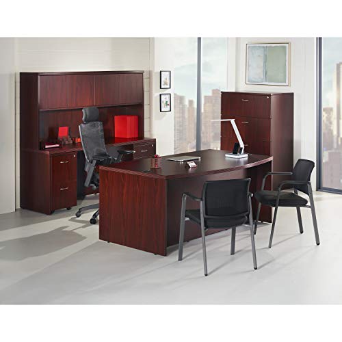 Lorell LLR34306 Chateau Series Mahogany Laminate Desking Credenza