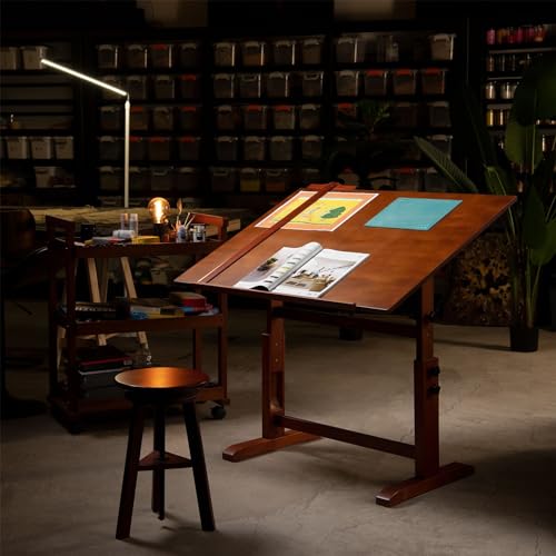 MEEDEN Extra Large Wood Drafting Table, 30" x 42" Artist Drawing Desk, Height Adjustable & Tilting Tabletop