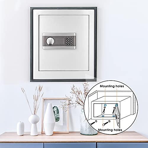 1.7Cub Fireproof and Waterproof Security Box, Digital Combination Lock Safe with Keypad LED Indicator, for Cash Money Jewelry Guns Cabinet