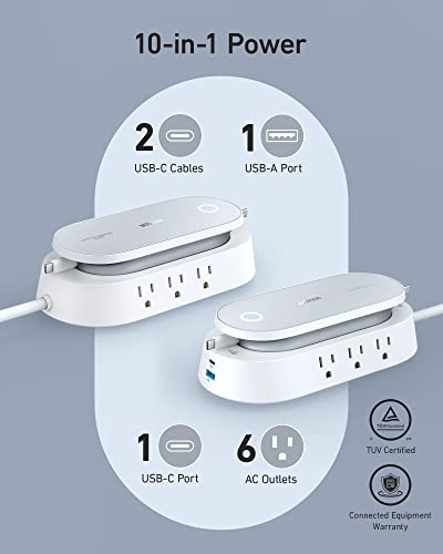 Anker PowerConf S500 Speakerphone (2 Pack) + 647 Charging Station (100W) + 10-in-1 Power Strip