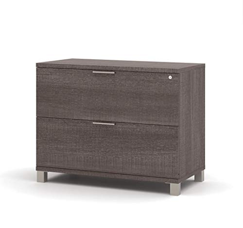 Bestar 120636-1147 Pro Linea Assembled Lateral File Drawer, Bark Grey