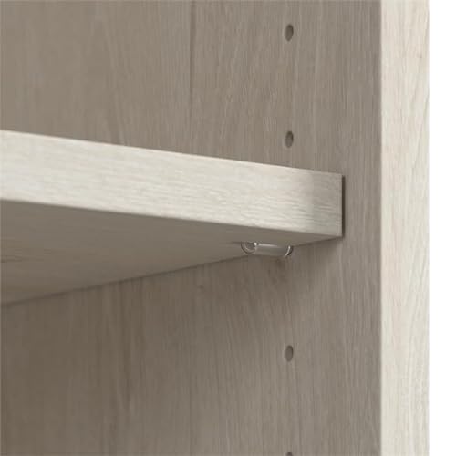 Bowery Hill Engineered Wood Lateral File Cabinet with Shelves in Linen White Oak