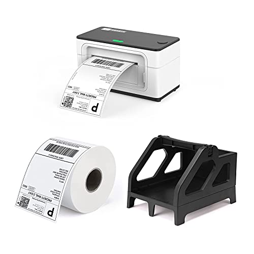 MUNBYN Thermal Label Printer, with Pack of 500 4x6 Roll Labels and Label Holder, High Speed Direct USB Thermal Barcode 4×6 Shipping Label Printer Marker
