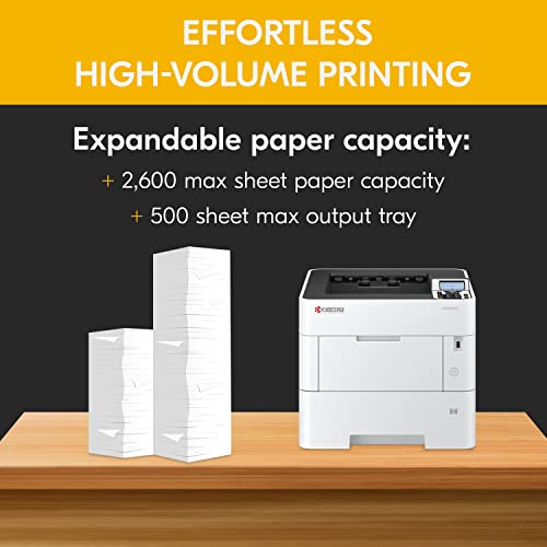 KYOCERA ECOSYS PA5500x Monochrome Laser Printer, 57 ppm, 600 x 600 dpi, 1200 dpi, 600 Sheet Tray
