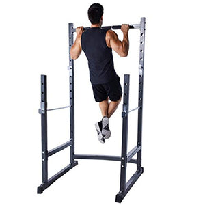 Ongmies Barbell Rack Squat Stand, Half Frame Barbell Squat Rack, Bench Press Rack Gym Equipment for Home Gym, Strength Training Dip Station, Max Load 550LBS