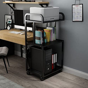 LOVULIFE Computer Tower Stand Printer Table with Extended Desktop Host Storage Shelf
