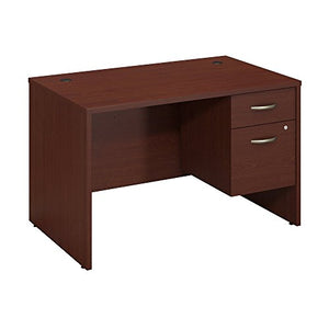 Bush Business Furniture Series C Collection 48W X 30D Desk Shell with 3/4 Pedestal in Mahogany
