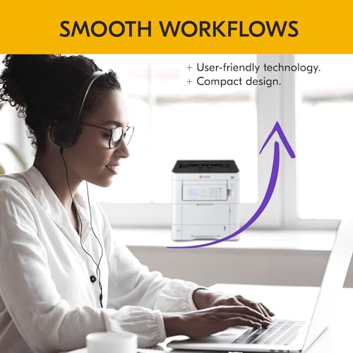 KYOCERA ECOSYS PA3500cx Color Laser Printer 37 ppm, 1200 dpi, Gigabit Ethernet, 5 Line LCD, 650 Sheet Capacity