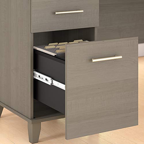 Bush Furniture Somerset 72W Computer Desk with Drawers | Ash Gray Home Office Table