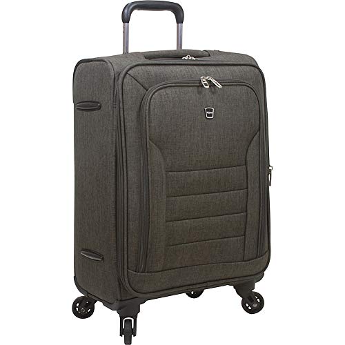 Dejuno Noir Lightweight 3-Piece Spinner Luggage Set with Laptop Pocket-Black, One Size