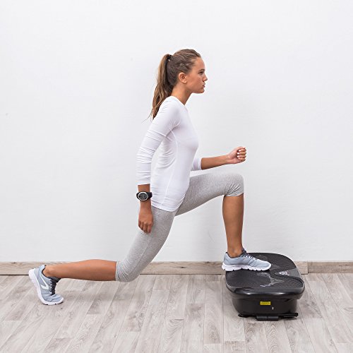 GLOBAL RELAX Zen Shaper Plus Vibration Plate - Black (2020 New Model) - Fitness oscillating Vibration Platform – MP3 Music – 3 Exercise Areas (Walk-Jogging-Running) -2 Years Warranty