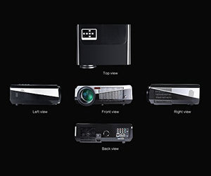 Gzunelic 4500 lumens Android WiFi 1080p Video Projector LCD LED Full HD Theater Proyector with Bluetooth Wireless Synchronize to Smart Phone by Airplay or Miracast Ideal for Home Entertainment