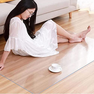 HOBBOY Hard-Floor Chair Mat PVC 2mm Thick for Hardwood Floors - Clear Plastic Rug Protector Cover, Multiple Sizes