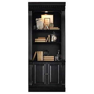 Hooker Furniture Telluride Bunching Bookcase with Doors in Black