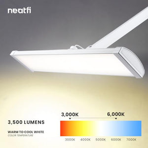 Neatfi LED Desk Lamp with Clamp, 3 Light Modes, Dimmable - 3,500 Lumens