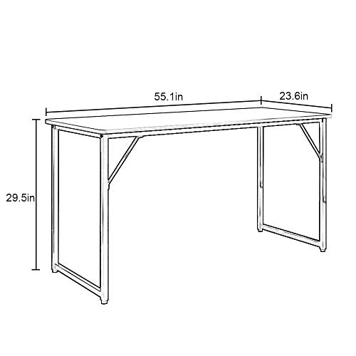 Soges 55" Computer Desk Sturdy Office Meeting/Training Desk Writing Desk Workstation Computer Table, Black JJ-BK-140