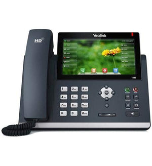 TWAComm.com Yealink SIP-T48S Business Phone System: Starter Pack with Voicemail, Auto Attendant, Extensions, Call Recording & Free Service for 1 Year (6 Phone Bundle)