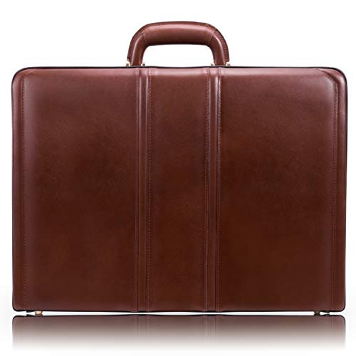 McKleinUSA V Series, Coughlin, Top Grain Cowhide Leather, Leather 4.5" Expandable Attaché Briefcase, Brown (80464), 18 L x 4 5 W x 13 H