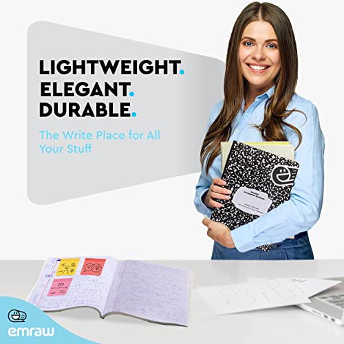 Composition Notebooks Bulk, Wide Ruled Writing Journals in Bulk, Marble Style Hard Cover Composition Book with Lined Paper, Bulk Student Notebooks for School Supplies, 100 Sheets, Pack of 288 - by Emraw