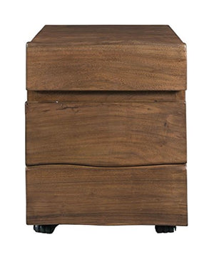 Treasure Trove Accents 17663 Two Drawer Castered File Cabinet, Light Walnut