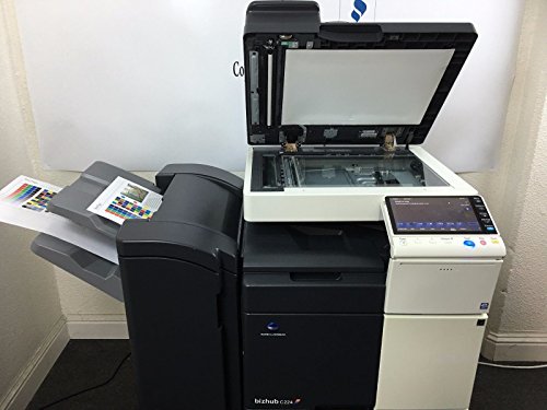 Konica Minolta Bizhub C224 Copier Printer Scanner Finisher Low 89k w/ 7k Color