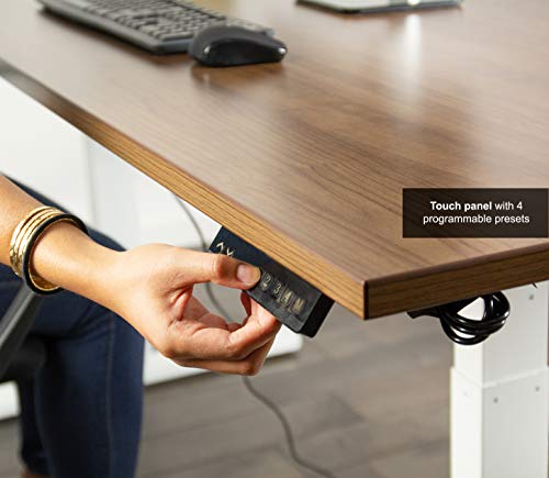 VIVO White Electric Dual Motor Stand Up Desk Frame (Frame Only), Ergonomic Height Adjustable Workstation Base, Standing Desk Legs (DESK-V120EW)