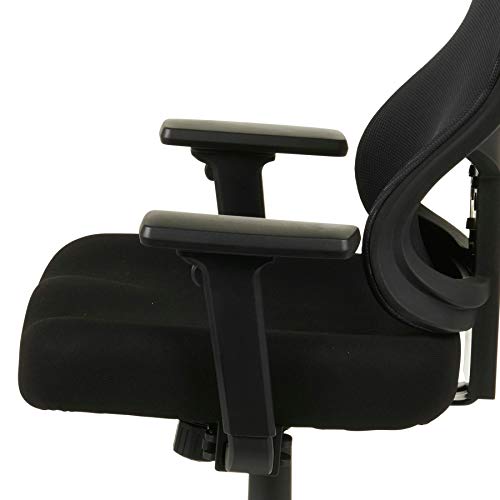 Alera ALEELT4214F Elusion II Series Mesh Mid-Back Swivel/Tilt Chair with Adjustable Arms, Black