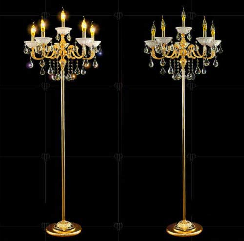 Zinc Alloy Heavy Base Crystal Floor Lamp Ground Lamp Light Chandelier
