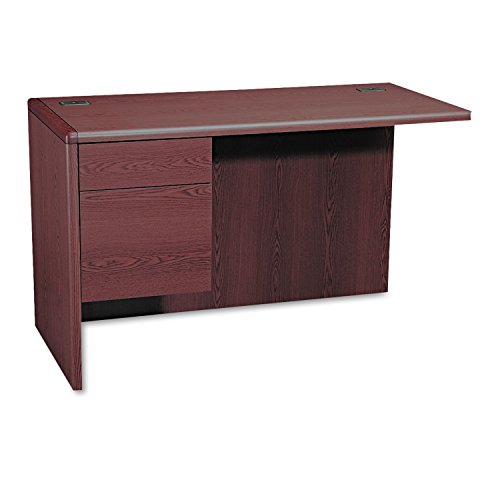 HON 10716LNN 10700"L" Workstation Return, Left 3/4 Pedestal, 48w x 24d x 29 1/2h, Mahogany