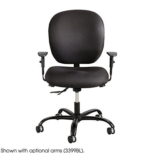 Safco Products 3391BL Alday 24/7 Task Chair (Optional arms Sold Separately), Black