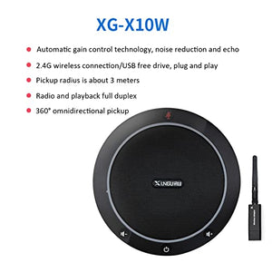 XUNGU All-in-One HD Video and Audio Conferencing System with 3X Optical Zoom and 1080p Camera