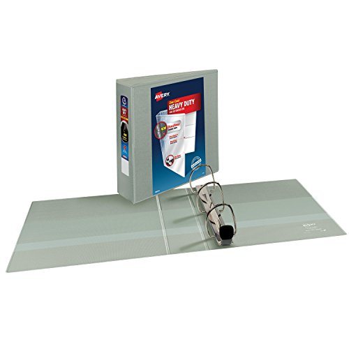 Avery Heavy-Duty View Binder with 3-Inch One Touch EZD Ring, Gray (79403)