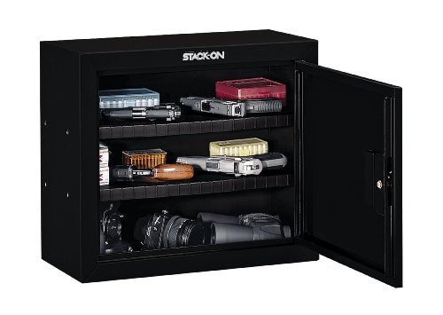 Stack-On GCB-900 Steel Pistol/Ammo Cabinet, Black