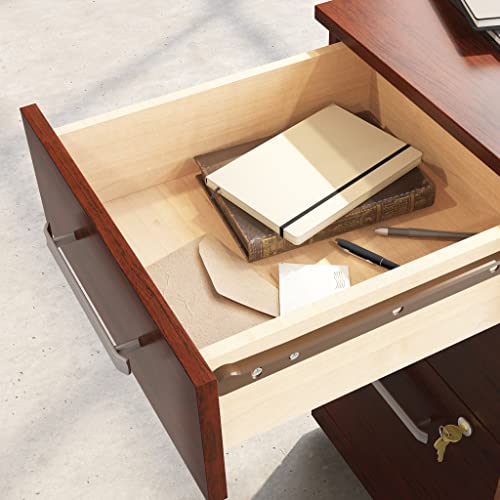 Sauder OfficeWorks Affirm 3 Drawer Mobile File Cabinet, Classic Cherry, 15.55" x 19.45" x 28.43