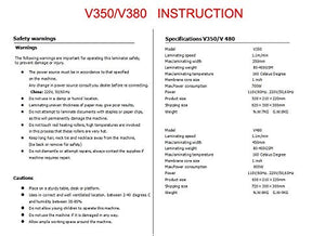 NOPTEG 13" V350 Laminator Four Rollers Hot Roll Laminating Machine Electronic Temperature Control Single,Heating Mode Sealing Width 35cm