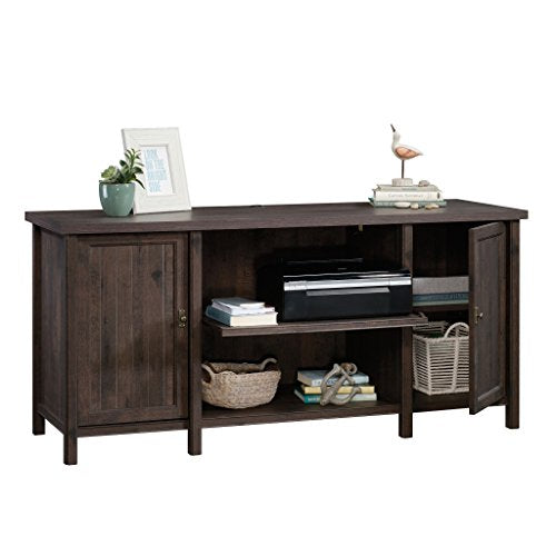 Sauder 422984 Costa Credenza, L: 65.12" x W: 21.89" x H: 30.00", Coffee Oak Finish