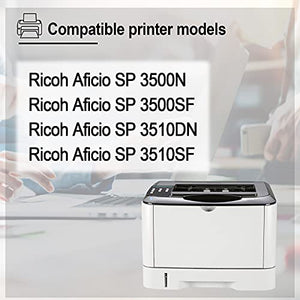 [4 Pack,Black] 406989(SP 3500XA) Compatible Toner Cartridge Replacement for Ricoh Aficio SP 3500N SP 3500SF SP 3510DN SP 3510SF Printer Toner Cartridge