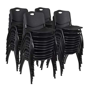 Regency Lewis Stackable Chair Set, 40-Pack, Black