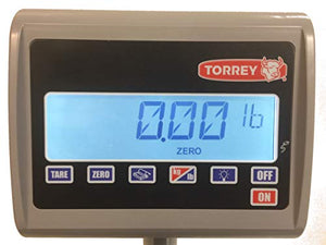 Torrey EQB 100/200 Bench Shipping Scale,200 lb X 0.05 lb,NTEP Legal For Trade,19"X15" Platter,NEW