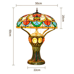 Xiaohu Tiffany Style Color Glass Table Lamp