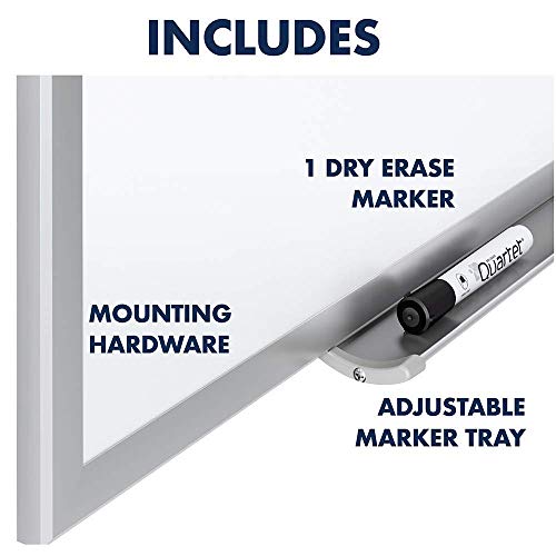 Quartet Whiteboard, White Board, Dry Erase Board, 6' x 4', Silver Aluminum Frame (S537)