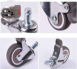 IkiCk Heavy Duty Office Chair Caster Wheels - Universal Size 50mm/2inch - Brake+Universal 75mm/3inch - Brake+Universal 50mm/2inch