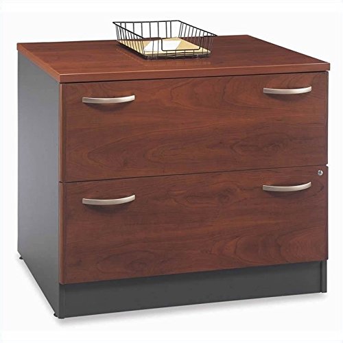 Bush Business Series C 4-Piece U-Shape Bow-Front Desk in Hansen Cherry