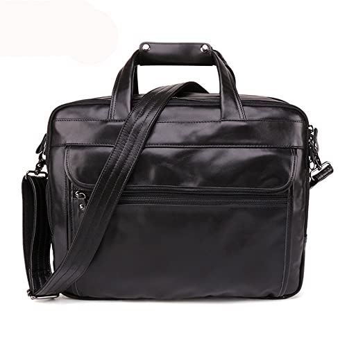 FENXIXI Retro Men's Bag Business Fashion Men's Briefcase 15.6 Inch Laptop Bag Multifunctional Messenger Bag Men (Color : A, Size : 40 * 32 * 13cm)