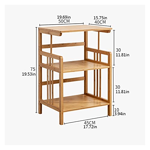 Printer Stand Desktop Printer Stand，3 Tiers Bamboo Desk Organizer，Multifunction Storage Book Shelf Floor Printer Table Space Organizer Perfect Printer Stand for Desk