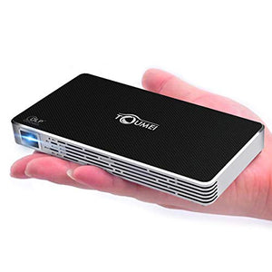 TOUMEI Mini Projector, Android 7.1 OS, Screen Share for iOS iPhone iPad Android Tablet, Quad-Core HDMI/TF/USB Socket Auto Keystone Correction, Portable Video Projector