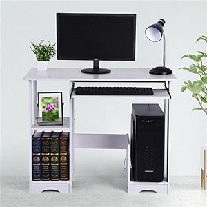QIAOLI Folding Desk Computer Desk, Desktop Home Modern Simple Minimalist Desk Writing Desk Laptop Study Table Office Workstation for Home Office,White Computer Desk